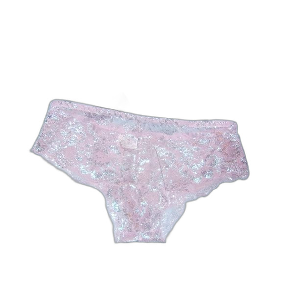 Youmita 32B Seafog Metallic Lace Bra & Small Caged Coordinating Boyshort NWT - Picture 9 of 10